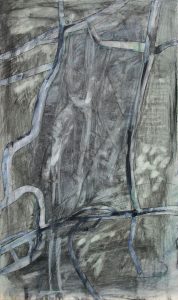 Straßen Räume (Salzgitter-Watenstedt), 2012, Wachs/Acryl/Graphit auf MDF, 50 x 30 cm